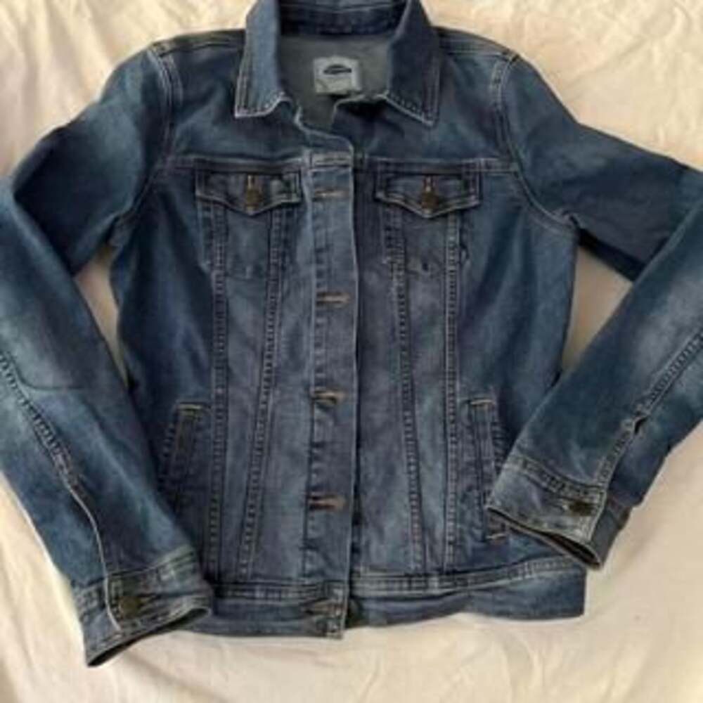Old Navy Women's Blue Denim Jacket, Tall Grand, Size M